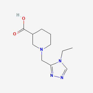 1-((4-Ethyl-4H-1,2,4-triazol-3-yl)methyl)piperidine-3-carboxylic acid