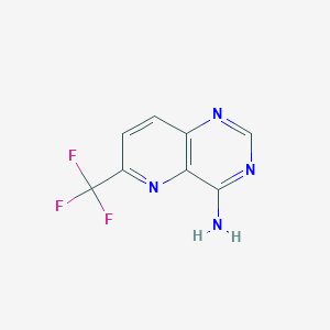 molecular formula C8H5F3N4 B12999958 6-(Trifluoromethyl)pyrido[3,2-d]pyrimidin-4-amine CAS No. 2089333-95-7