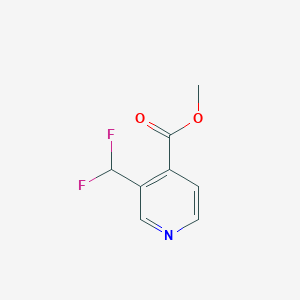 molecular formula C8H7F2NO2 B12999969 Methyl 3-(difluoromethyl)isonicotinate 