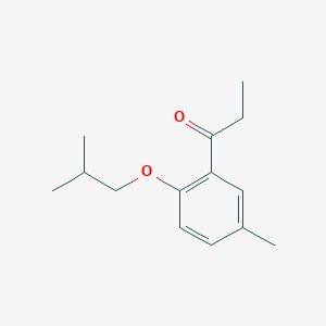 molecular formula C14H20O2 B12999975 2'-iso-Butoxy-5'-methylpropiophenone 