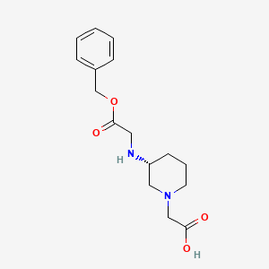 molecular formula C16H22N2O4 B12999981 (R)-2-(3-((2-(Benzyloxy)-2-oxoethyl)amino)piperidin-1-yl)aceticacid 