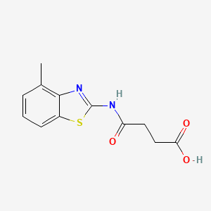 molecular formula C12H12N2O3S B1300001 4-[(4-Methyl-1,3-benzothiazol-2-yl)amino]-4-oxobutanoic acid CAS No. 312594-50-6