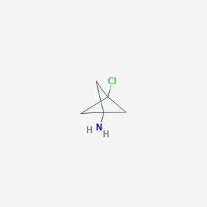 molecular formula C5H8ClN B13000010 3-Chlorobicyclo[1.1.1]pentan-1-amine 