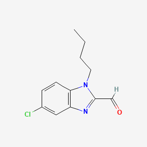 molecular formula C12H13ClN2O B13000049 1-Butyl-5-chloro-1H-benzo[d]imidazole-2-carbaldehyde 