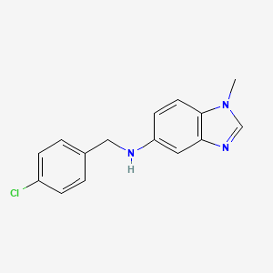 molecular formula C15H14ClN3 B1300005 (4-氯苄基)-(1-甲基-1H-苯并咪唑-5-基)-胺 CAS No. 337925-64-1