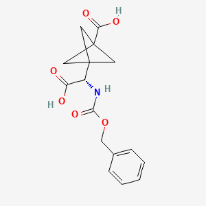 3-[(S)-{[(benzyloxy)carbonyl]amino}(carboxy)methyl]bicyclo[1.1.1]pentane-1-carboxylic acid