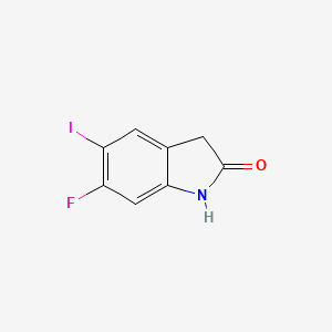 molecular formula C8H5FINO B13000084 6-Fluoro-5-iodoindolin-2-one 