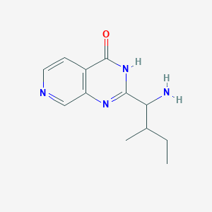 molecular formula C12H16N4O B13000086 2-(1-Amino-2-methylbutyl)pyrido[3,4-d]pyrimidin-4(3H)-one 