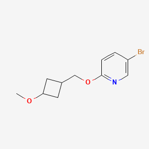 molecular formula C11H14BrNO2 B13000136 5-Bromo-2-((3-methoxycyclobutyl)methoxy)pyridine 