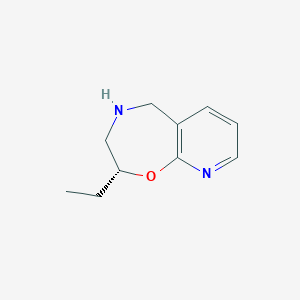 molecular formula C10H14N2O B13000166 (R)-2-Ethyl-2,3,4,5-tetrahydropyrido[3,2-f][1,4]oxazepine 