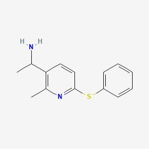 1-(2-Methyl-6-(phenylthio)pyridin-3-yl)ethanamine