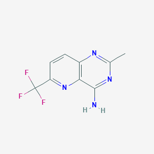 molecular formula C9H7F3N4 B13000214 2-Methyl-6-(trifluoromethyl)pyrido[3,2-d]pyrimidin-4-amine 