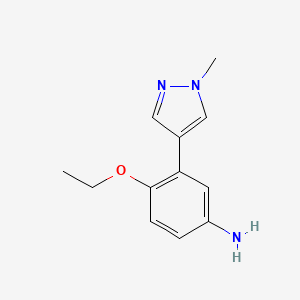 4-Ethoxy-3-(1-methyl-1H-pyrazol-4-yl)aniline