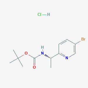 tert-butyl N-[(1S)-1-(5-bromopyridin-2-yl)ethyl]carbamate;hydrochloride