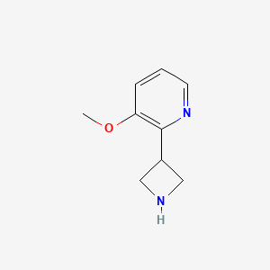 molecular formula C9H12N2O B13000297 2-(Azetidin-3-yl)-3-methoxypyridine 