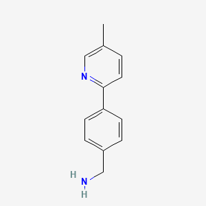 molecular formula C13H14N2 B13000315 (4-(5-Methylpyridin-2-yl)phenyl)methanamine 