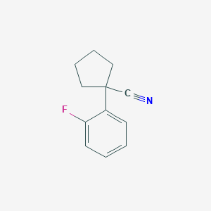 molecular formula C12H12FN B1300035 1-(2-Fluorophenyl)cyclopentanecarbonitrile CAS No. 214262-89-2