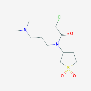 molecular formula C11H21ClN2O3S B13000355 2-Chloro-N-(3-(dimethylamino)propyl)-N-(1,1-dioxidotetrahydrothiophen-3-yl)acetamide 