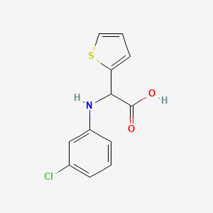 molecular formula C12H10ClNO2S B13000371 (3-Chloro-phenylamino)-thiophen-2-yl-acetic acid 