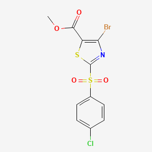 Methyl 4-bromo-2-(4-chlorophenylsulfonyl)thiazole-5-carboxylate