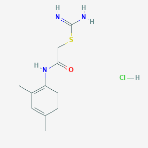 molecular formula C11H16ClN3OS B13000448 2-((2,4-Dimethylphenyl)amino)-2-oxoethyl carbamimidothioate hydrochloride 