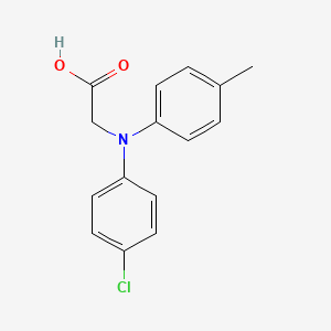 molecular formula C15H14ClNO2 B13000454 2-((4-Chlorophenyl)(p-tolyl)amino)acetic acid 