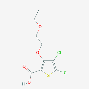 molecular formula C9H10Cl2O4S B13000483 4,5-Dichloro-3-(2-ethoxyethoxy)thiophene-2-carboxylic acid 