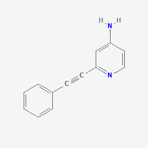 molecular formula C13H10N2 B13000499 2-(Phenylethynyl)pyridin-4-amine 