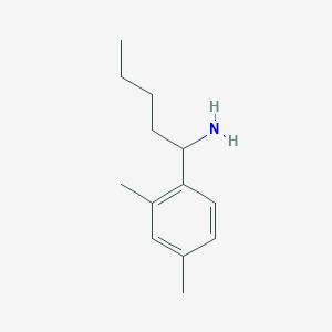 molecular formula C13H21N B13000509 1-(2,4-Dimethylphenyl)pentylamine 