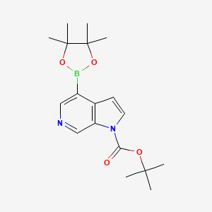 molecular formula C18H25BN2O4 B13000574 Tert-butyl 4-(4,4,5,5-tetramethyl-1,3,2-dioxaborolan-2-yl)pyrrolo[2,3-c]pyridine-1-carboxylate 