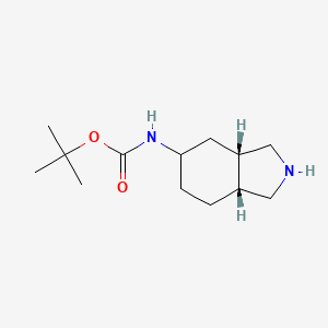 molecular formula C13H24N2O2 B13000581 tert-Butyl ((3aS,7aR)-rel-octahydro-1H-isoindol-5-yl)carbamate 