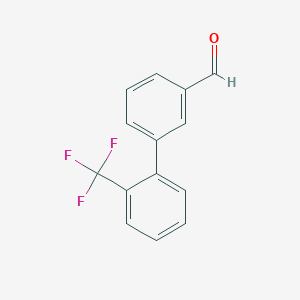 molecular formula C14H9F3O B1300060 2'-Trifluoromethyl-biphenyl-3-carbaldehyde CAS No. 675596-31-3