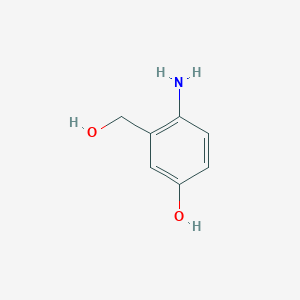 molecular formula C7H9NO2 B13000663 4-Amino-3-(hydroxymethyl)phenol CAS No. 168202-61-7