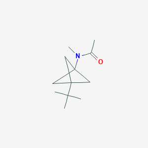 molecular formula C12H21NO B13000664 N-{3-tert-butylbicyclo[1.1.1]pentan-1-yl}-N-methylacetamide 