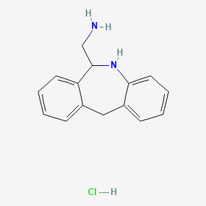 molecular formula C15H17ClN2 B13000665 (6,11-Dihydro-5H-dibenzo[b,e]azepin-6-yl)methanamine hydrochloride 