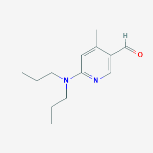 molecular formula C13H20N2O B13000681 6-(Dipropylamino)-4-methylnicotinaldehyde 