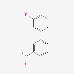 molecular formula C13H9FO B1300072 3-(3-Fluorophenyl)benzaldehyde CAS No. 400750-09-6