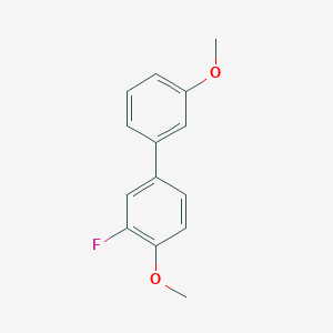 molecular formula C14H13FO2 B13000759 3-Fluoro-3',4-dimethoxy-1,1'-biphenyl 