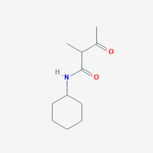 molecular formula C11H19NO2 B13000786 N-Cyclohexyl-2-methyl-3-oxobutanamide 