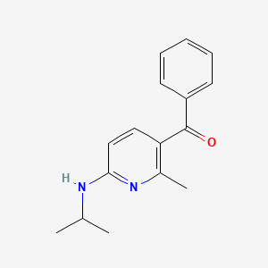 molecular formula C16H18N2O B13000789 (6-(Isopropylamino)-2-methylpyridin-3-yl)(phenyl)methanone 