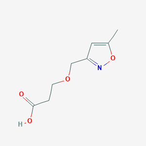 molecular formula C8H11NO4 B13000796 3-[(5-Methyl-1,2-oxazol-3-yl)methoxy]propanoic acid 