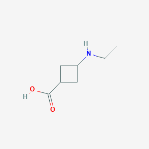 molecular formula C7H13NO2 B13000845 3-(Ethylamino)cyclobutane-1-carboxylic acid 