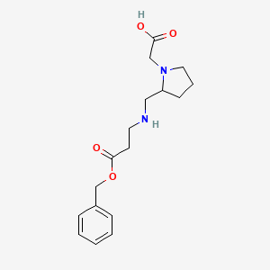 2-(2-(((3-(Benzyloxy)-3-oxopropyl)amino)methyl)pyrrolidin-1-yl)aceticacid