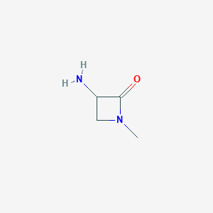 molecular formula C4H8N2O B13000878 3-Amino-1-methylazetidin-2-one CAS No. 38504-97-1