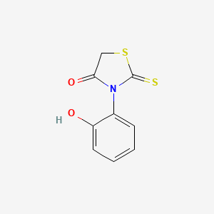 molecular formula C9H7NO2S2 B1300088 4-噻唑烷酮，3-(2-羟基苯基)-2-硫代- CAS No. 102878-38-6