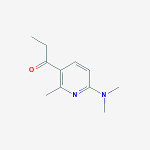 molecular formula C11H16N2O B13000887 1-(6-(Dimethylamino)-2-methylpyridin-3-yl)propan-1-one 