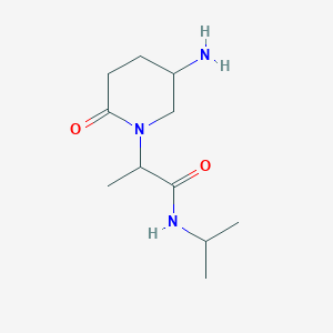 molecular formula C11H21N3O2 B13000932 2-(5-Amino-2-oxopiperidin-1-yl)-N-isopropylpropanamide 