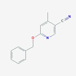 molecular formula C14H12N2O B13000951 6-(Benzyloxy)-4-methylnicotinonitrile 