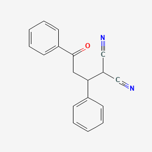 molecular formula C18H14N2O B13000962 Propanedinitrile, (3-oxo-1,3-diphenylpropyl)- CAS No. 77609-06-4