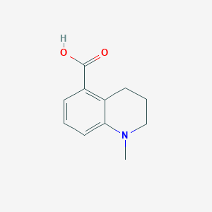 molecular formula C11H13NO2 B13000972 1-Methyl-1,2,3,4-tetrahydroquinoline-5-carboxylic acid CAS No. 1178265-22-9